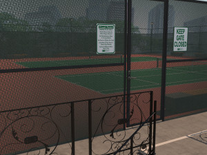 raised tennis court high detail 3D 모델