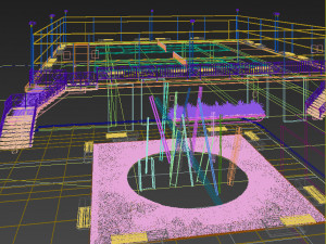 raised tennis court high detail 3D 모델