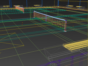 raised tennis court high detail 3D 모델