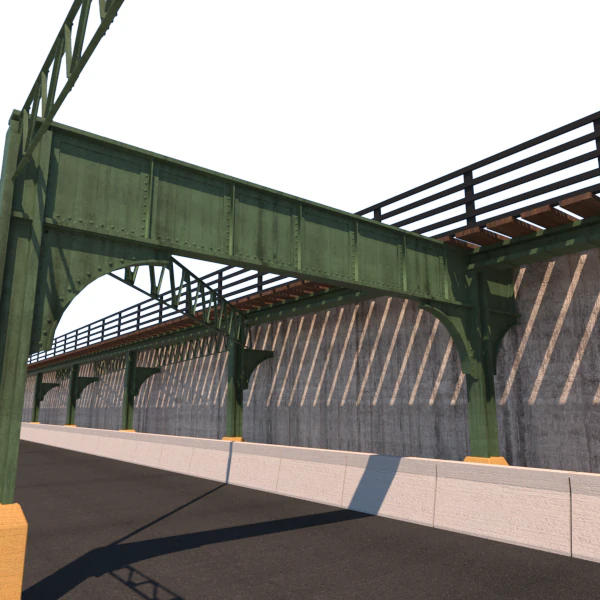 train support structure 3D Model .c4d .max .obj .3ds .fbx .stl .blend 