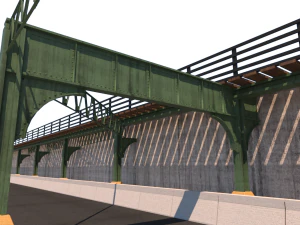 struttura di supporto del treno Modello 3D