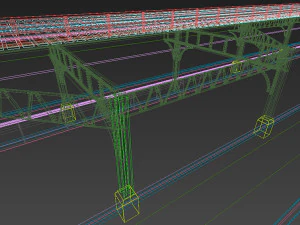 train support structure 3D Model