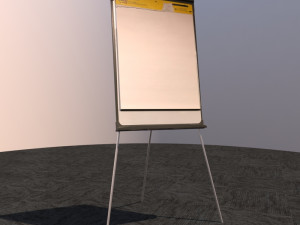 note board - easel Model 3D