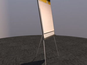 note board - easel 3D 模型