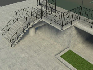 ornate railing 3D Model