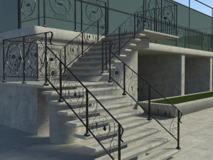 ornate railing Modèle 3D