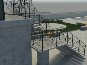 ornate railing Modèle 3D