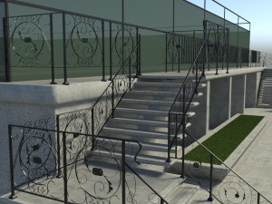 ornate railing Modèle 3D
