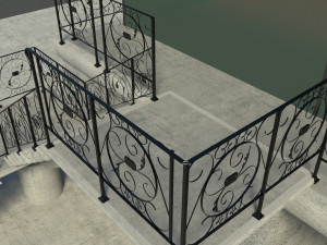 ornate railing Modèle 3D