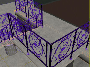 ornate railing Modèle 3D