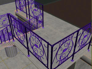 ornate railing 3D Model