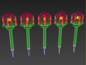 luz solar da paisagem Modelo 3D