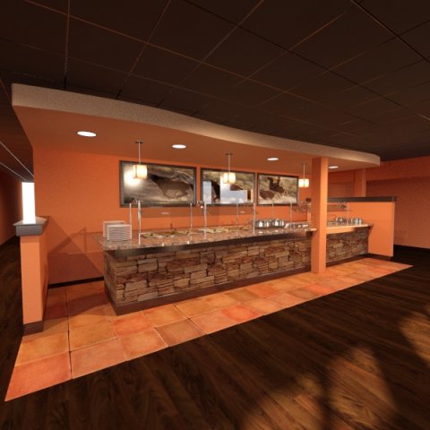 restaurant buffet Modèle 3D .c4d .max .obj .3ds .fbx .stl .blend 