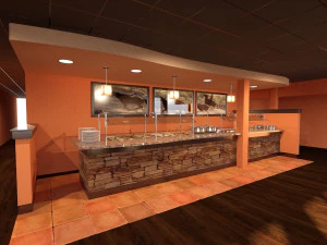 buffet de restaurant Modèle 3D