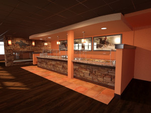 restaurant buffet Modèle 3D