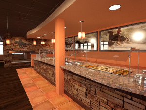 restaurant buffet Modèle 3D