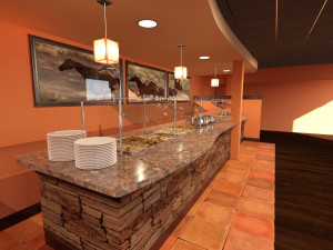 restaurant buffet Modèle 3D
