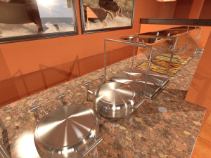 restaurant buffet Modèle 3D