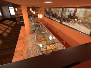 restaurant buffet Modèle 3D