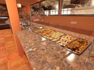 restaurant buffet Modèle 3D