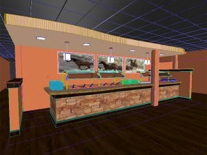 restaurant buffet Modèle 3D