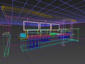 restaurant buffet Modèle 3D