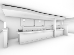 restaurant buffet Modèle 3D