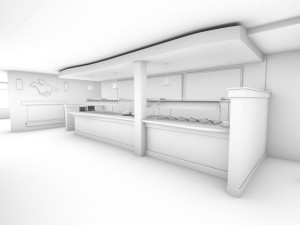 restaurant buffet Modèle 3D