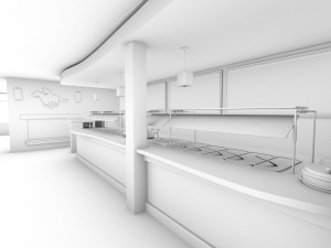 restaurant buffet Modèle 3D