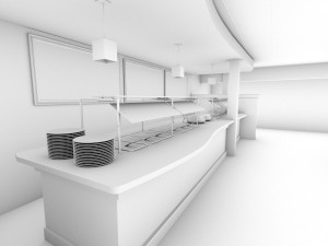 restaurant buffet Modèle 3D