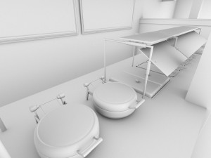 restaurant buffet Modèle 3D