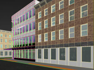 p&acirc;t&eacute; de maisons Modèle 3D