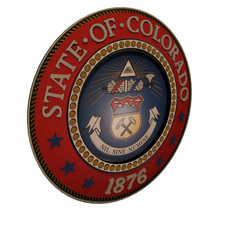 colorado state shield - seal 3D Model .c4d .max .obj .3ds .fbx .stl .blend 