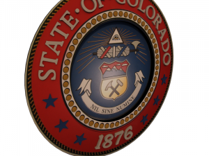 colorado state shield - seal Model 3D