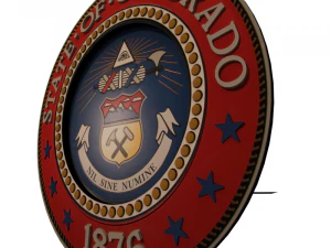 colorado state shield - seal 3D Model