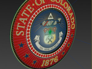 colorado state shield - seal 3D Модель