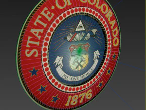 colorado state shield - seal 3D Model