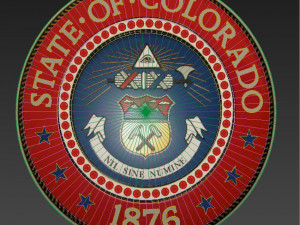 colorado state shield - seal 3D Модель