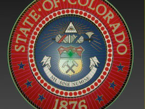 colorado state shield - seal 3D Model
