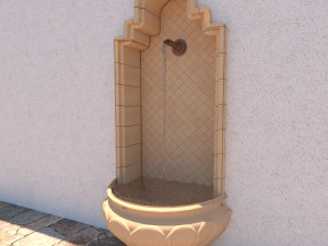 exterior fountain Model 3D
