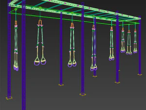 trx gym equiment 3D Model