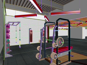 gym - workout - exercise room Modèle 3D