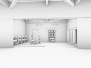 gym - workout - exercise room Modèle 3D