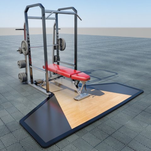 power lift - bench press Model 3D .c4d .max .obj .3ds .fbx .stl .blend 
