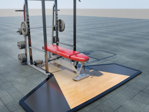 power lift - bench press Model 3D
