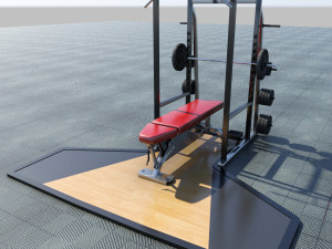 power lift - bench press Model 3D