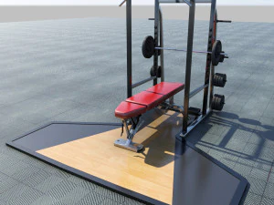 power lift - bench press 3D Model