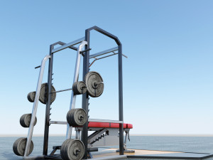power lift - bench press Model 3D