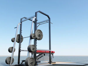 power lift - bench press 3D Model