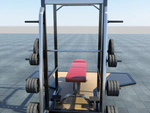 power lift - bench press 3D Model